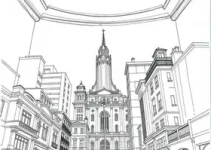 desenhos de prédios icônicos
