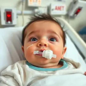 bebê com pneumonia